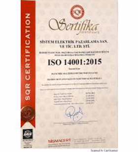 ISO 14001:2015 Sertifikası