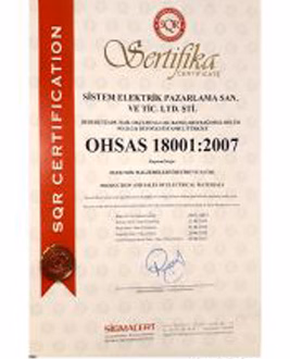 OHSAS 18001:2007 Sertifikası
